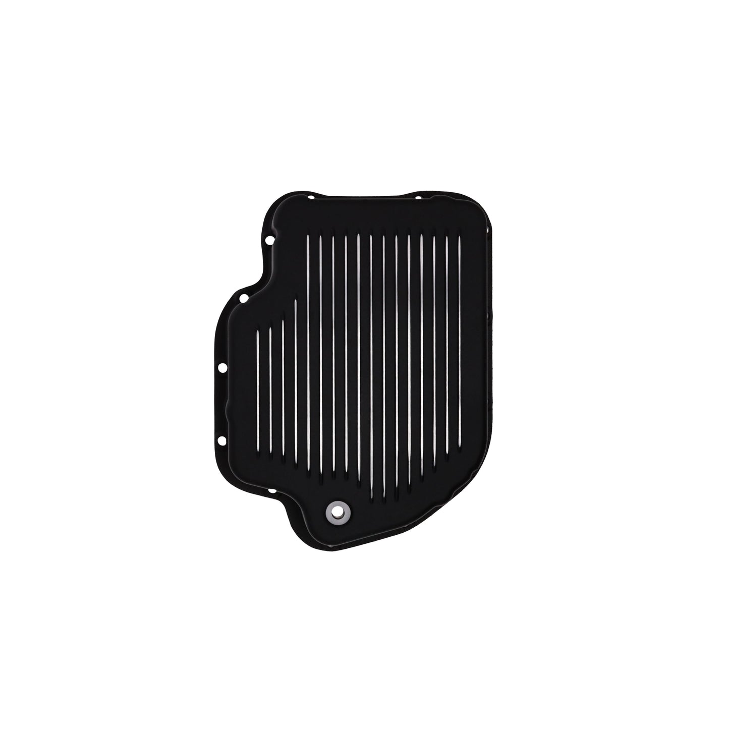 GM TH400 Finned Aluminum Transmission Pan, Stock Depth, Black