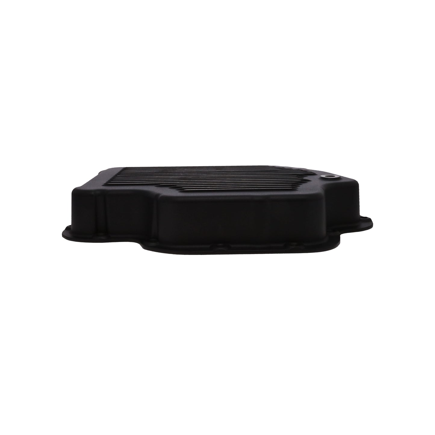 GM TH400 Finned Aluminum Transmission Pan, Stock Depth, Black