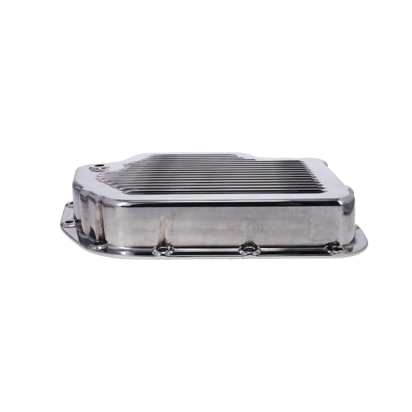 GM TH400 Finned Aluminum Transmission Pan, Stock Depth, Polished