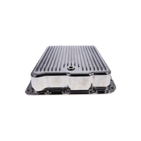 GM 700R4, 4L60, 4L60E, Finned Aluminum Transmission Pan, Stock Depth, Polished