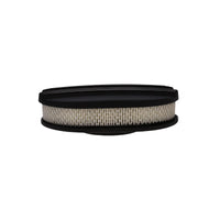 12" X 2" Center Finned Oval Aluminum Air Cleaner Kit, Paper Filter, Black