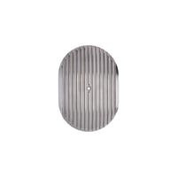 12″ X 2″ Full Finned Oval Aluminum Air Cleaner Kit, Paper Filter, Flat Base, Polished