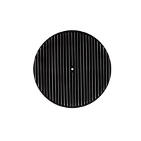 14" X 3" Full Finned Round Aluminum Air Cleaner Kit, Red Washable Filter, Recessed Base, Black