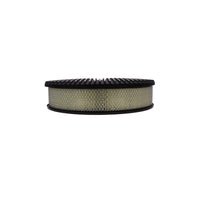 14" X 3" Full Finned Round Aluminum Air Cleaner Kit, Paper Filter, Flat Base, Black