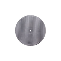 14" X 3" Full Finned Round Aluminum Air Cleaner Kit, Paper Filter, Flat Base - Polished