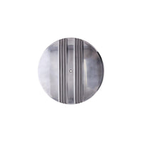 14" X 3" Center Finned Round Aluminum Air Cleaner Kit, Paper Filter, Recessed Base, Polished