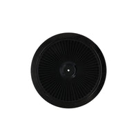 14" X 3" Round Steel Air Cleaner Kit, Black Washable Filter, Flat Base, Black