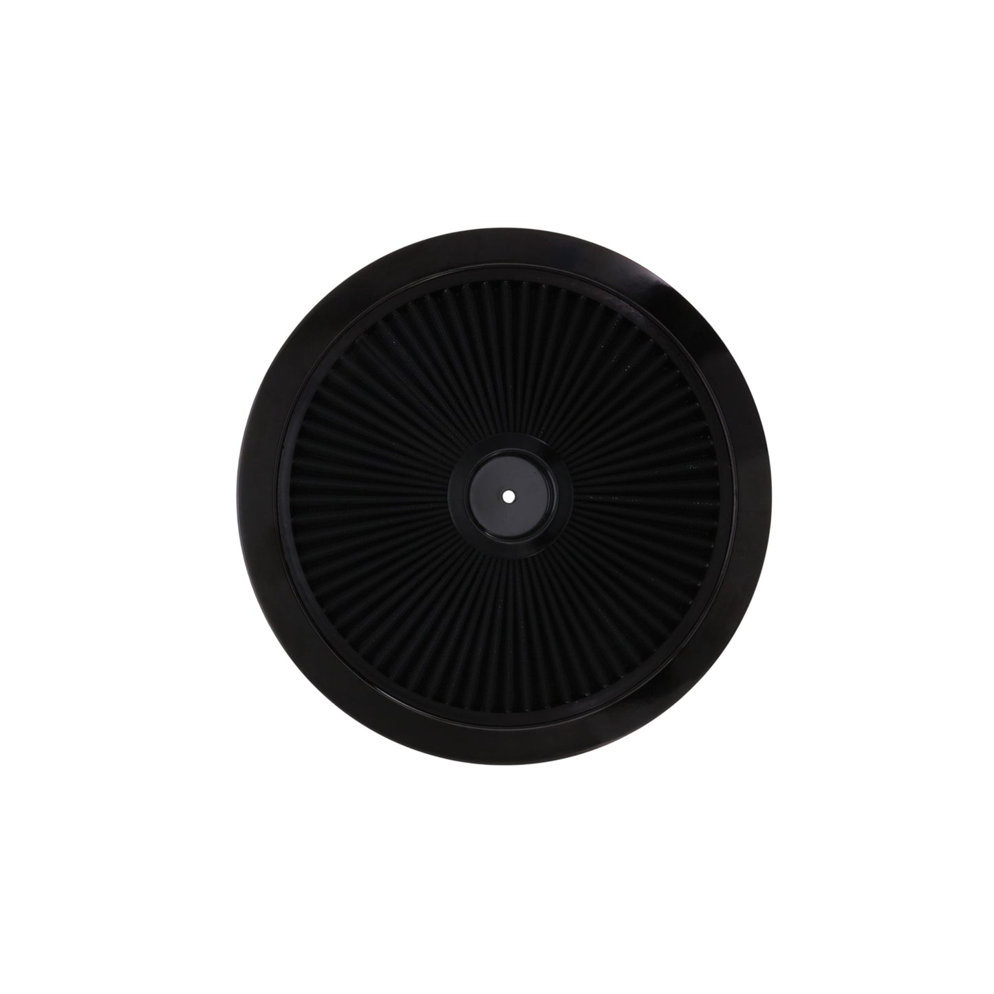 14" X 3" Round Steel Air Cleaner Kit, Black Washable Filter, Recessed Base - Black