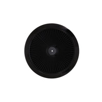 14" X 3" Round Steel Air Cleaner Kit, Black Washable Filter, Recessed Base - Black