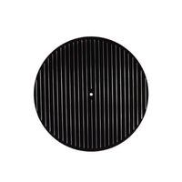 14" X 3" Full Finned Round Aluminum Air Cleaner Kit, Paper Filter, Recessed Base, Black