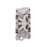1957-1986 Chevy SB Aluminum Intake Manifold, Dual Plane, Hi-Rise - Satin