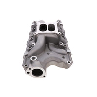 Ford SB Aluminum Intake Manifold, Dual Plane - Satin