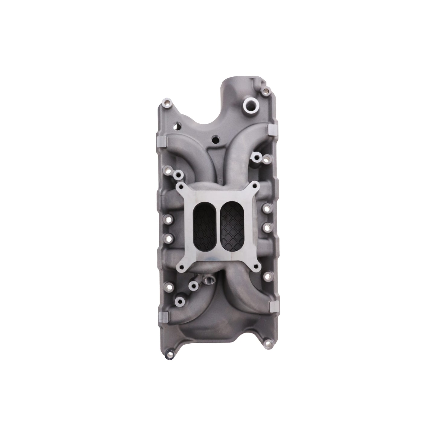 Ford SB Aluminum Intake Manifold, Dual Plane, Satin