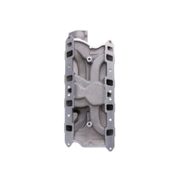 Ford SB Aluminum Intake Manifold, Dual Plane, Satin