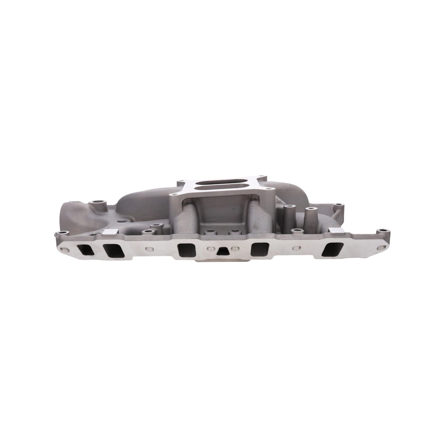 Ford SB Aluminum Intake Manifold, Dual Plane - Satin