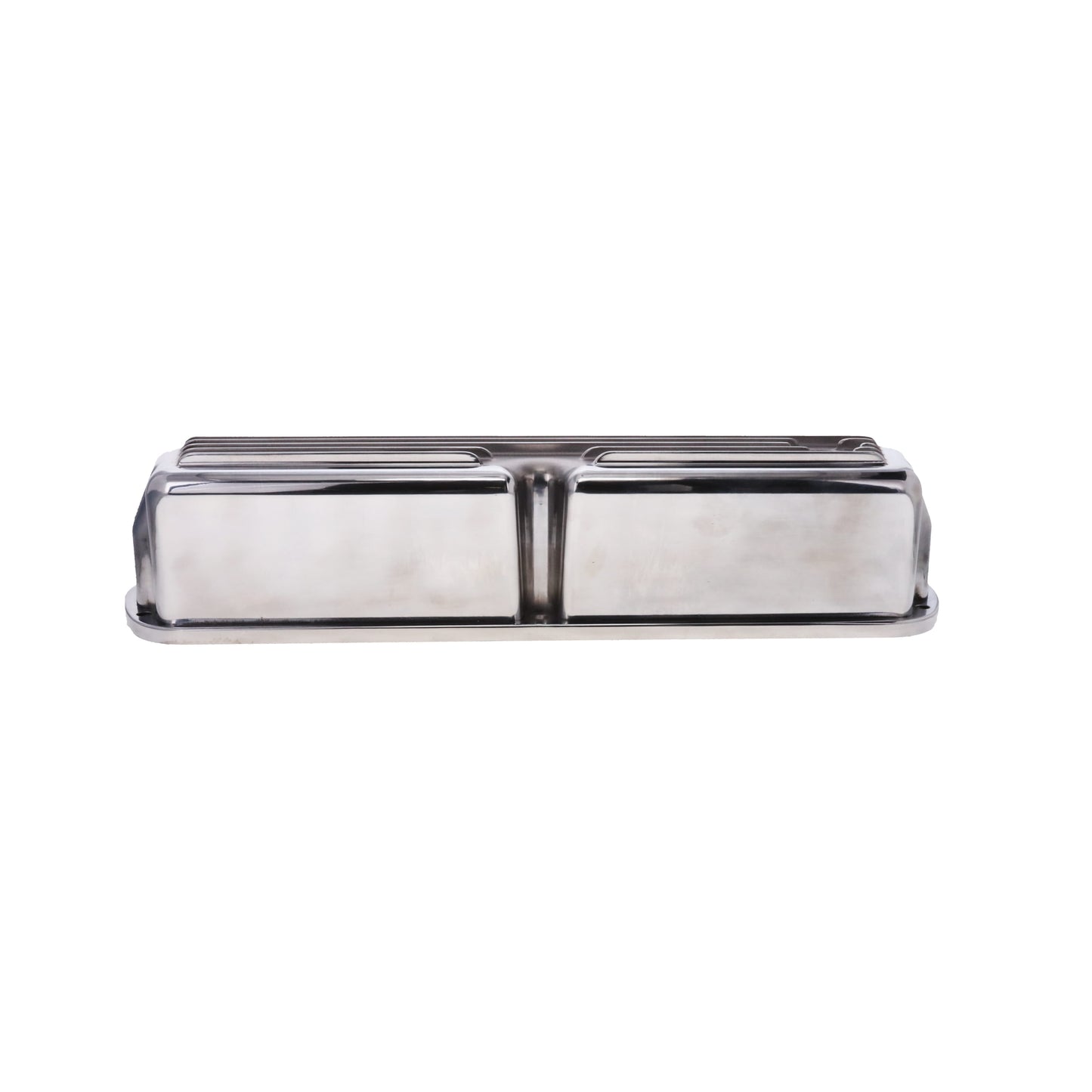 1962-2001 FORD SB 289, 351W Tall Finned Aluminum Valve Cover, 3 13/16" Ht., 1.25" Hole, Polished