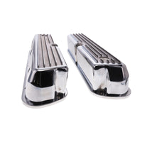 1962-2001 FORD SB 289, 351W Tall Finned Aluminum Valve Cover, 3 13/16" Ht., 1.25" Hole, Polished