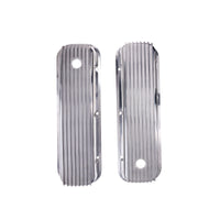 1965-1995 Chevy BB Tall Finned Aluminum Valve Covers, 3 11/16" Ht., 1.25" Hole, Polished