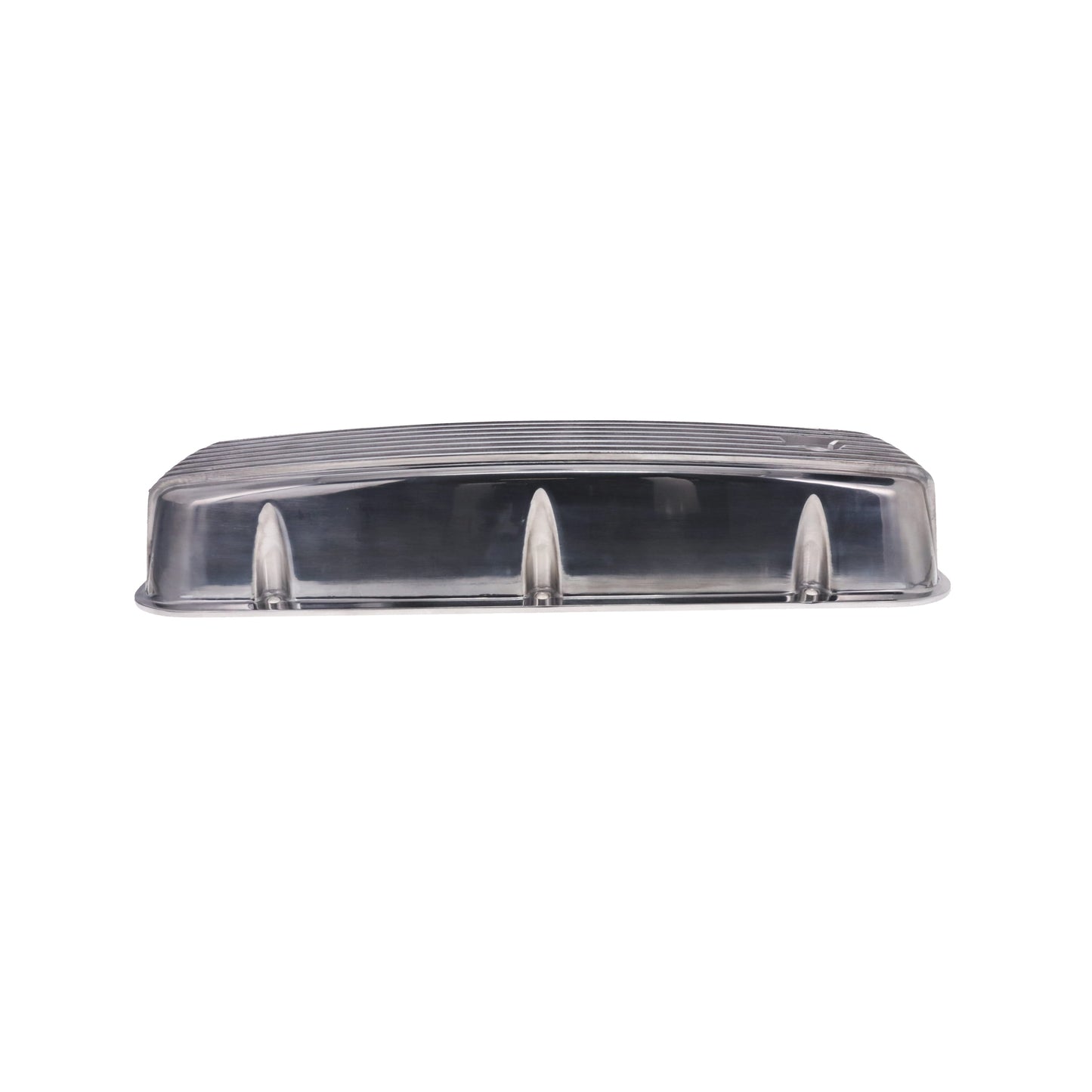 1965-1995 Chevy BB Tall Finned Aluminum Valve Covers, 3 11/16" Ht., 1.25" Hole, Polished