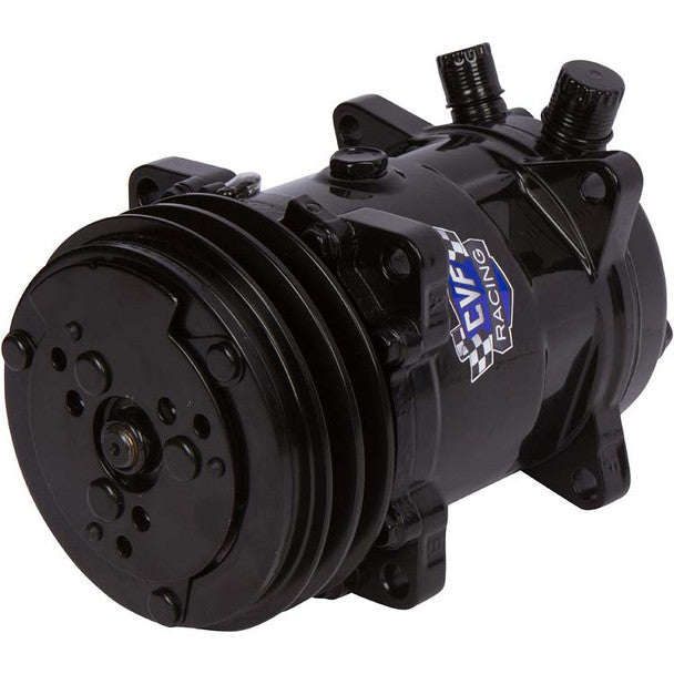 Sanden Style AC Compressor R134A V-Belt Pulley - Black