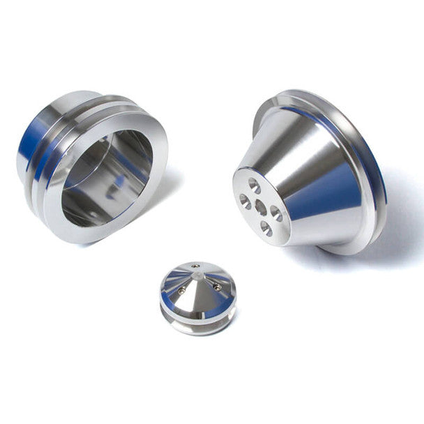 Chevy Small Block V-Belt Pulley Kit - Short Water Pump