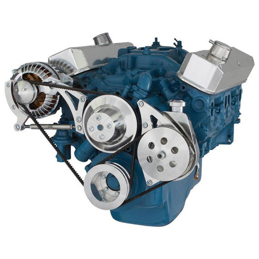 Chrysler Small Block Power Steering & Alternator System (318, 340 & 360) - Polished