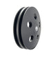GM Saginaw Power Steering Pump Double-Groove Aluminum Pulley - Black