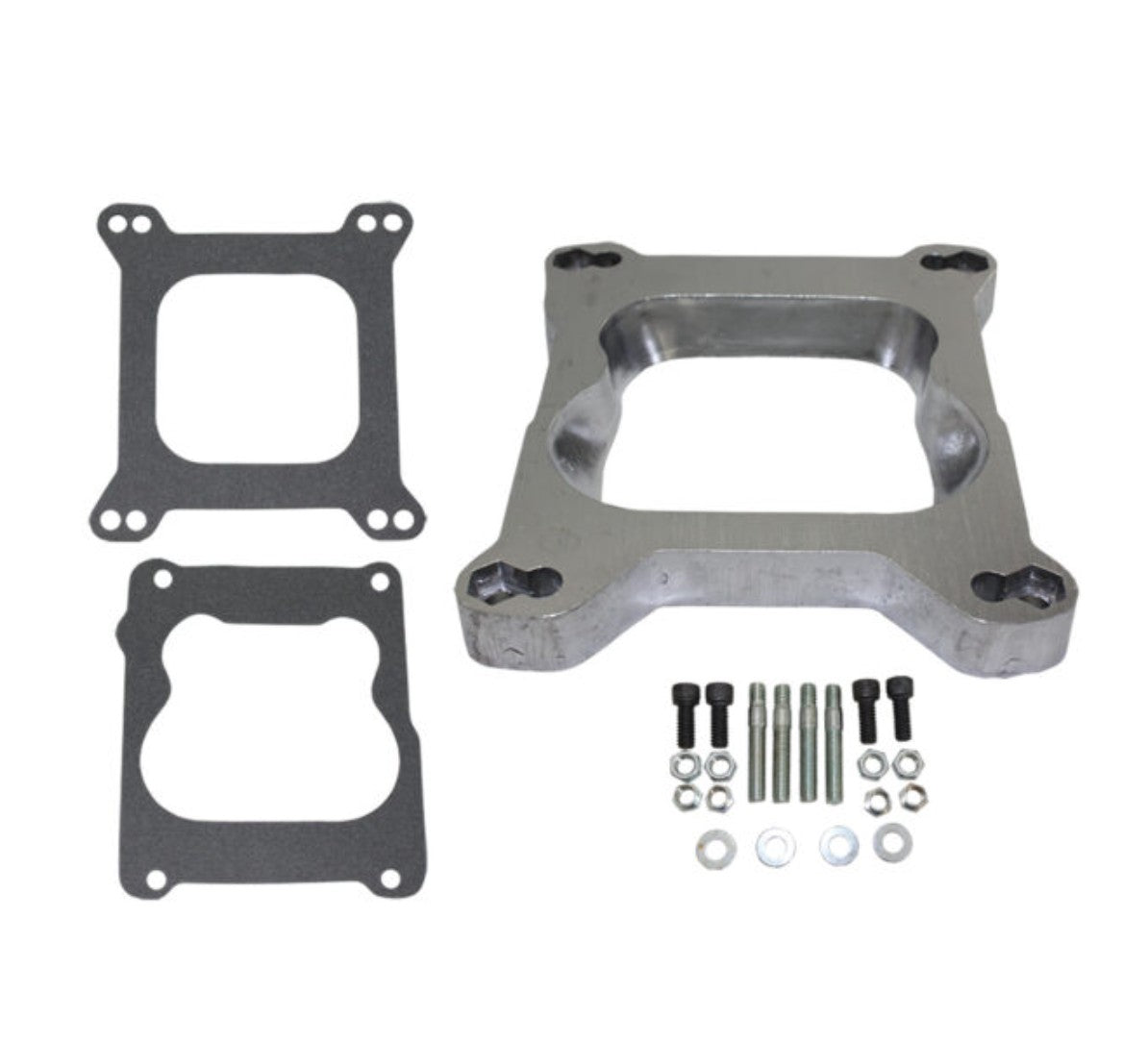 3/4" Aluminum Open Port 4BBL Square Bore to Quadrajet Adapter Kit