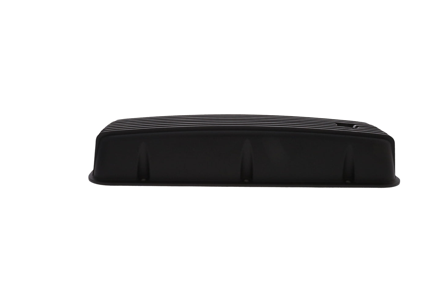 1965-1995 Chevy BB Tall Finned Aluminum Valve Covers, 3 11/16" Ht., 1.25" Hole, Black