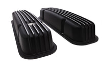 1957-1979 Pontiac Finned Aluminum Valve Covers, 2 3/4" Ht., 1.25" Hole, Black
