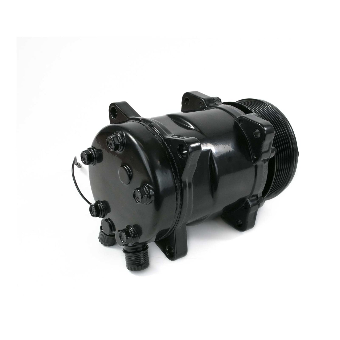 TSP_Black_Sanden_508_Compressor_Black_Serpentine_Clutch_Rear_HC5002