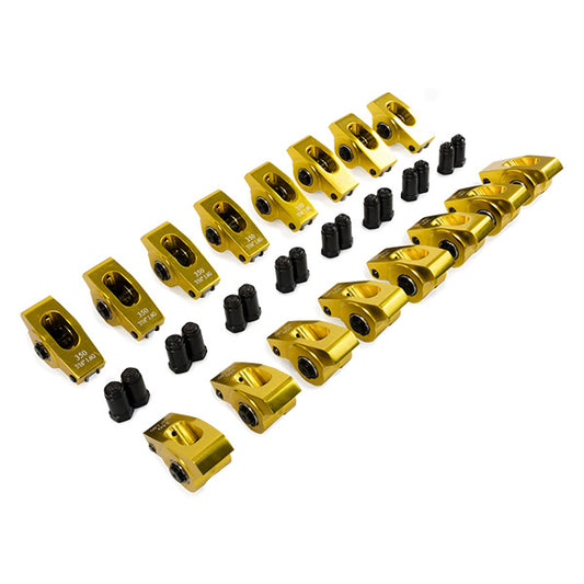 Small Block Chevy Self-Aligning Aluminum Roller Rocker Arms with 7/16" Studs