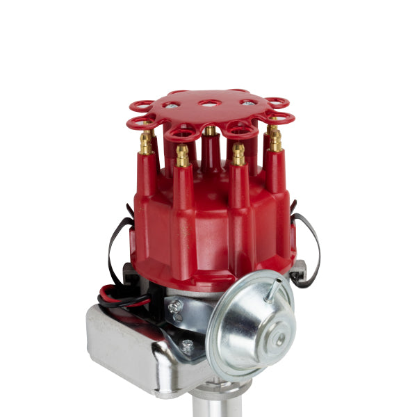 TSP_Chevy_V8_Ready_to_Run_Distributor_Red_Top_Angle_JM6701