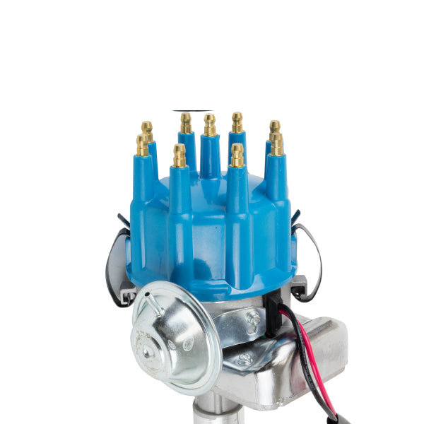 TSP_Pontiac_V8_Ready_to_Run_Distributor_Blue_Top_Angle_JM6704