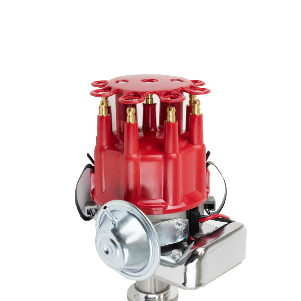 TSP_Ford_Big_Block_351C_Ready_to_Run_Distributor_Red_Top_Angle_JM6706