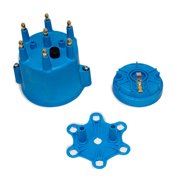 Male Rotor Cap 6-Cylinder Male Pro Series Distributor Cap & Rotor Kit - Blue – Top ...