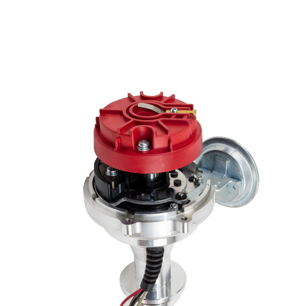 TSP_Pro_Series_Ready_To_Run_Distributor_Chrysler_Small_Block_V8_Red_Rotor_Angle_JM7713