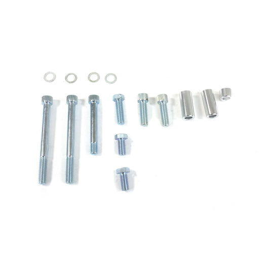 Chevy Small Block Long Water Pump Power Steering Bracket - Chrome