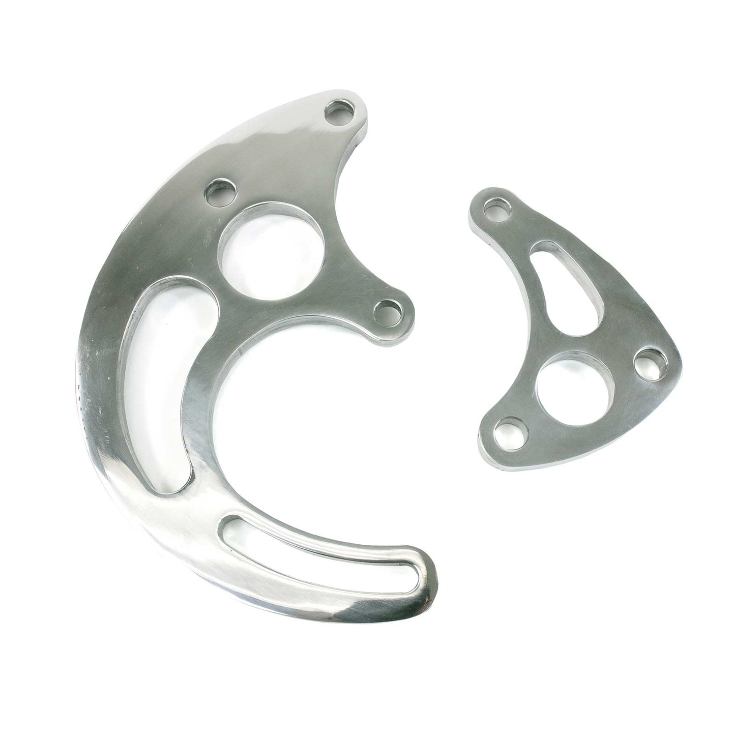 TSP_Aluminum_Chevy_Big_Block_Long_Water_Pump_Power_Steering_Bracket_Chrome_Angle_JM9115