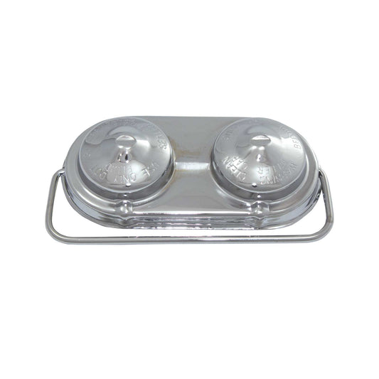 GM Chrome Steel 2 3/8" x 5" Single-Bail Master Cylinder Cover