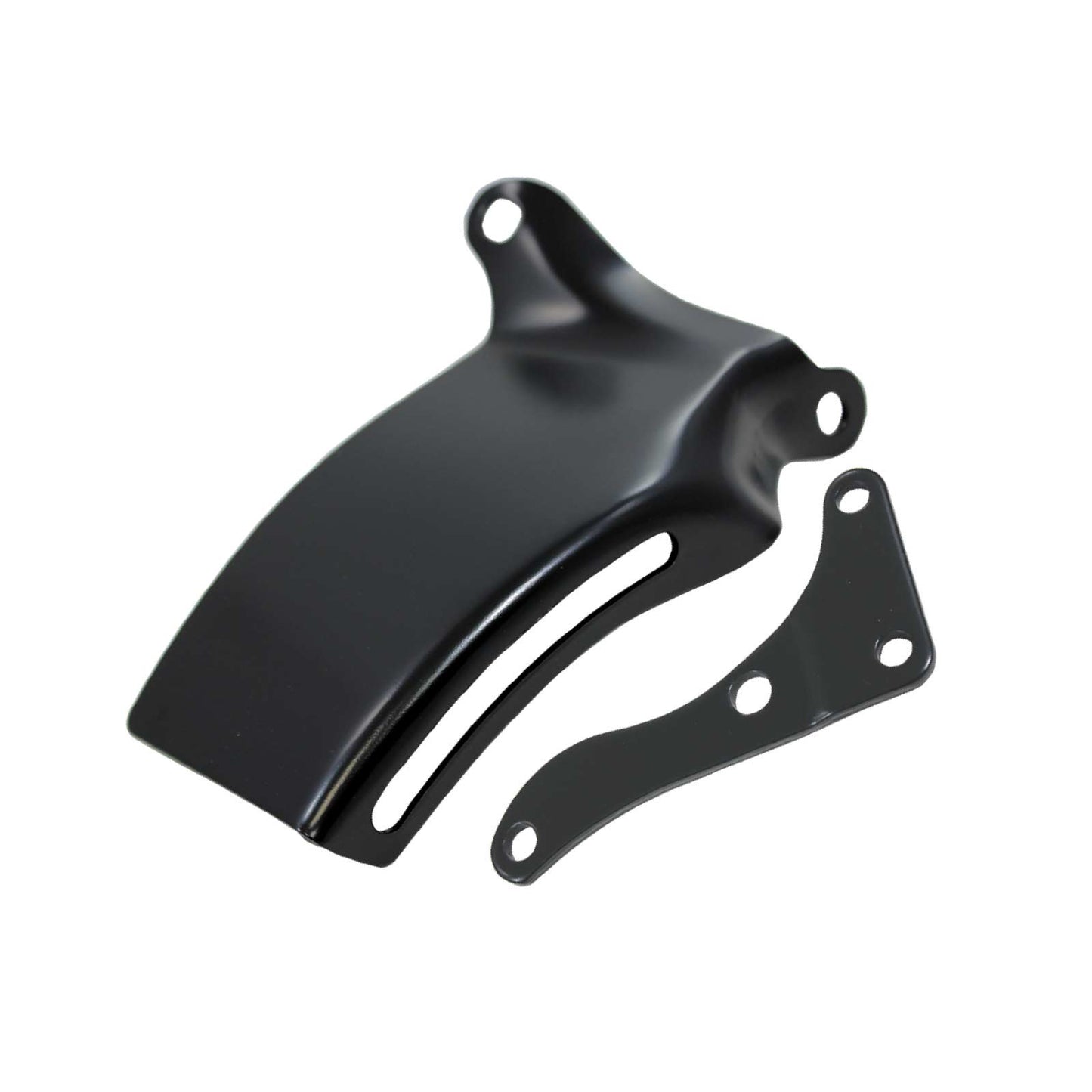 TSP_Chevy_Small_Block_76-86_Long_Water_Pump_Alternator_Bracket_Black_Steel_SP6073