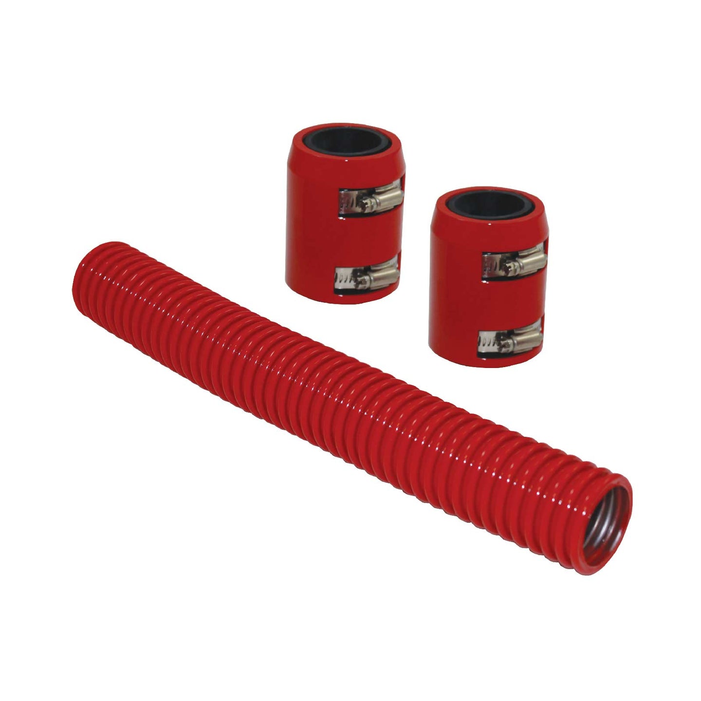 TSP_Flexible_Radiator_Hose_With_Caps_12-Inch_Red_Stainless_Steel_SP6353