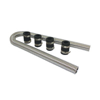 Polished Stainless Steel Flexible Radiator Hose Kit without End Caps