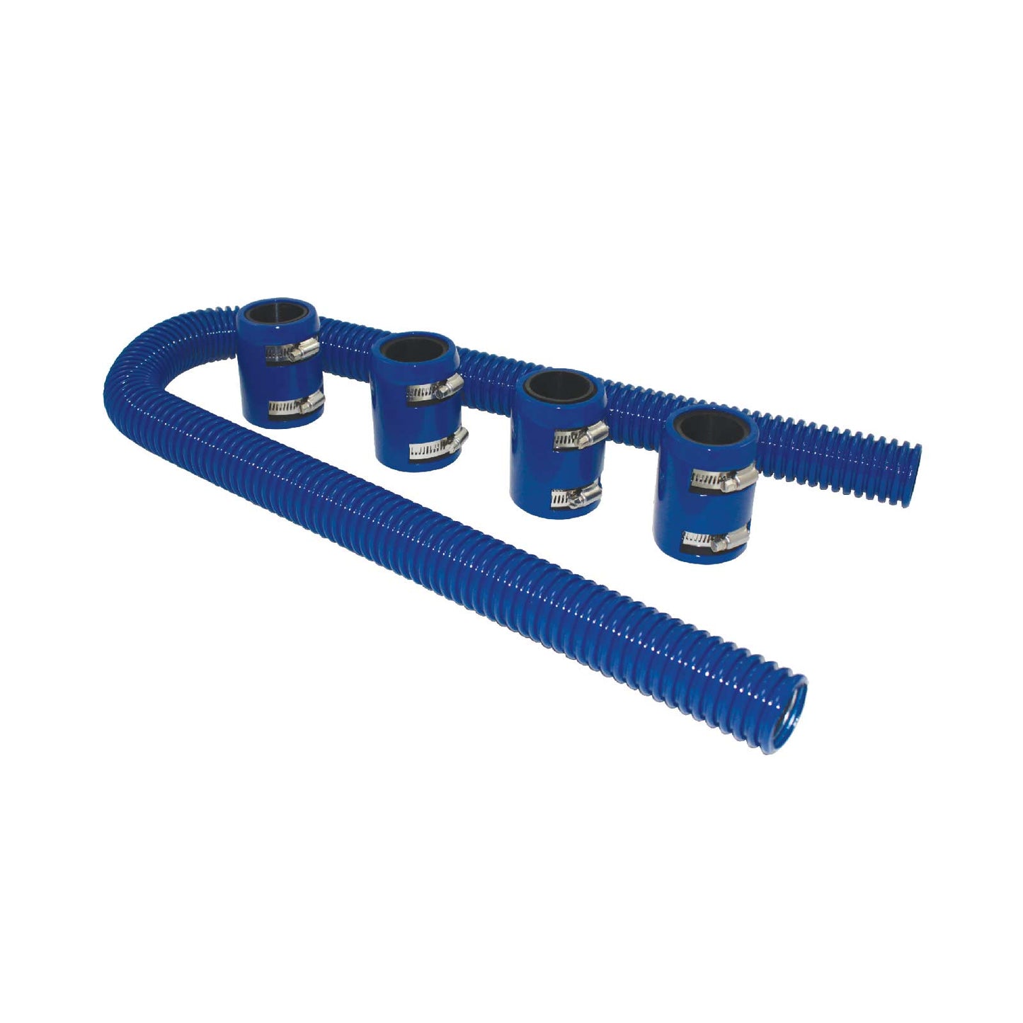 Blue Stainless Steel Flexible Radiator Hose Kit