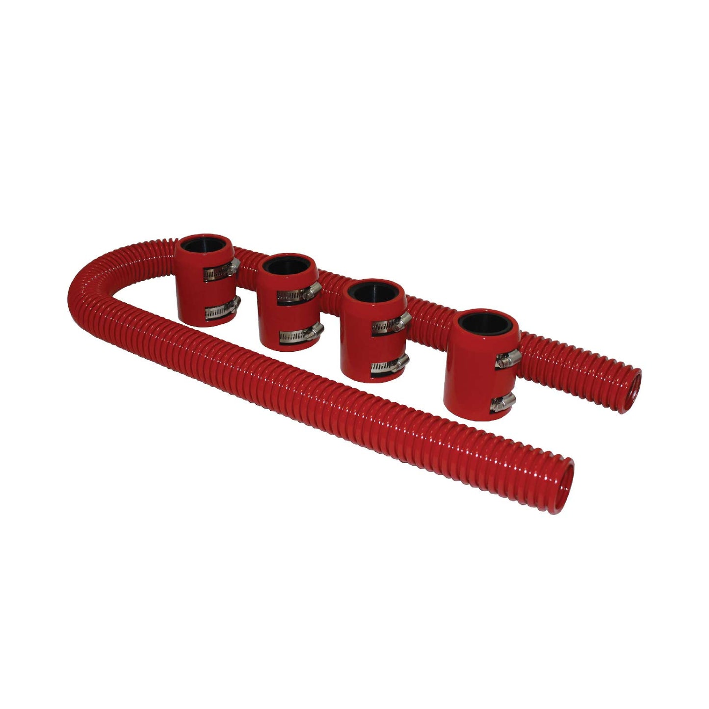 Red Stainless Steel Flexible Radiator Hose Kit