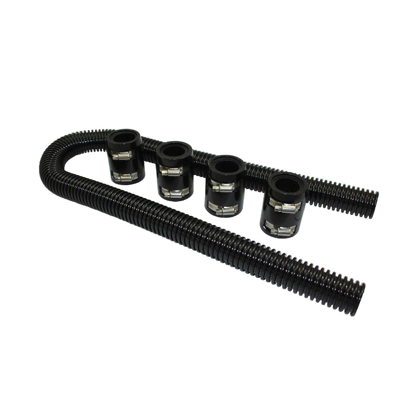 Black Stainless Steel Flexible Radiator Hose Kit