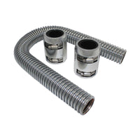 Polished Stainless Steel Flexible Radiator Hose Kit