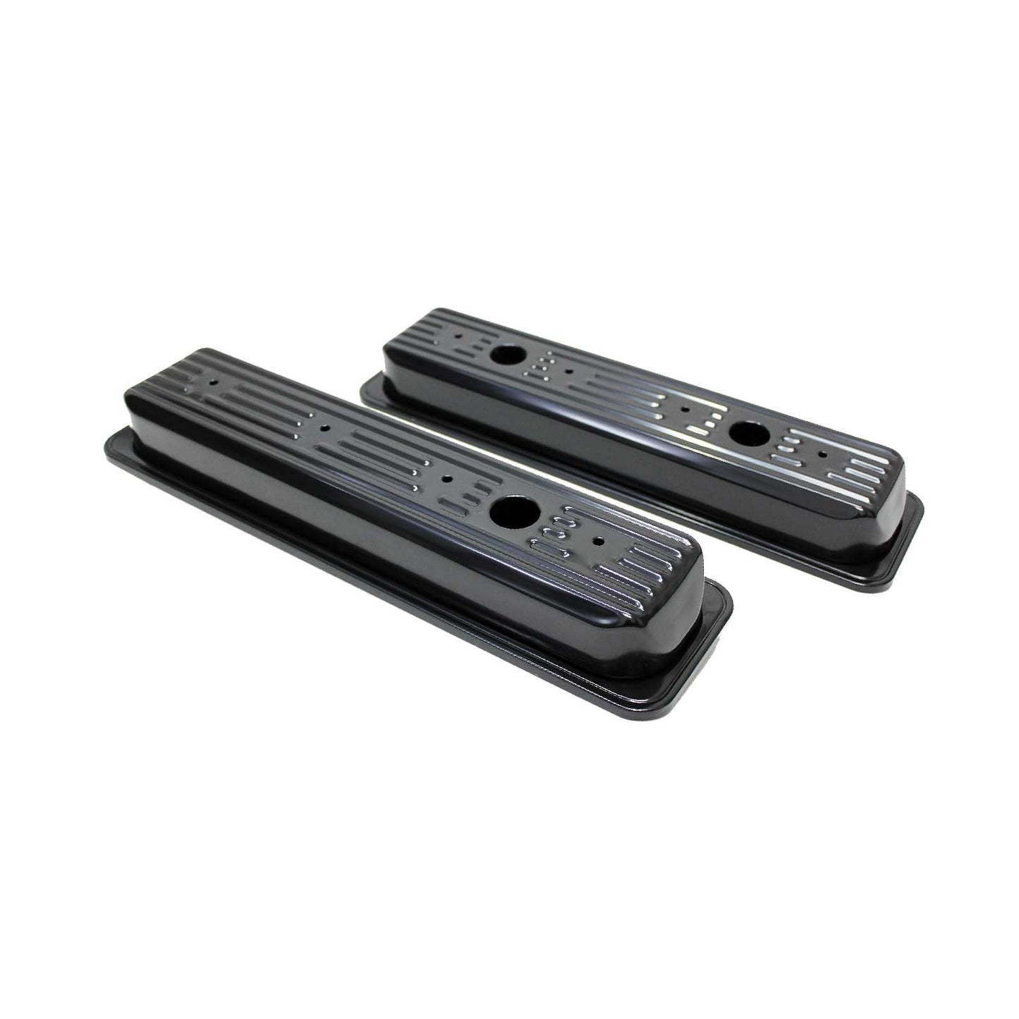 Chevy Small Block Center-Bolt Finned Steel Valve Covers