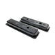 Black Chevy Small Block Center-Bolt Finned Steel Valve Covers