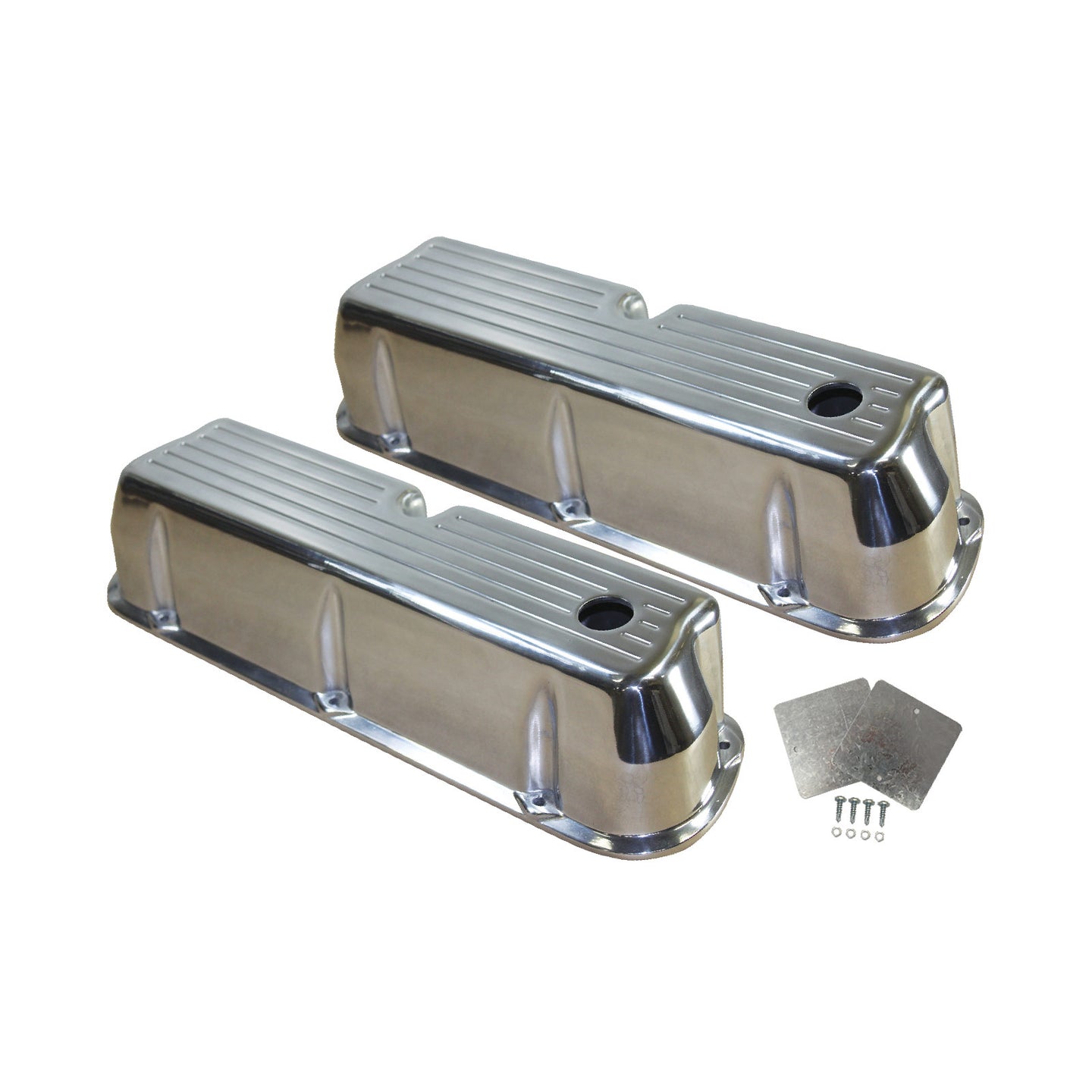 TSP_Ford_Small_Block_Tall_Valve_Covers_Ball_Milled_Polished_Aluminum_SP8441